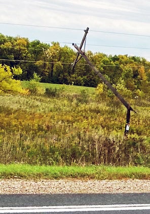 snapped pole